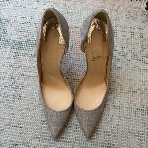 Christian Louboutin Iriza Metallic Lurex pump 39 Women’s US 9 Silver